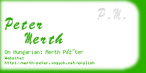 peter merth business card